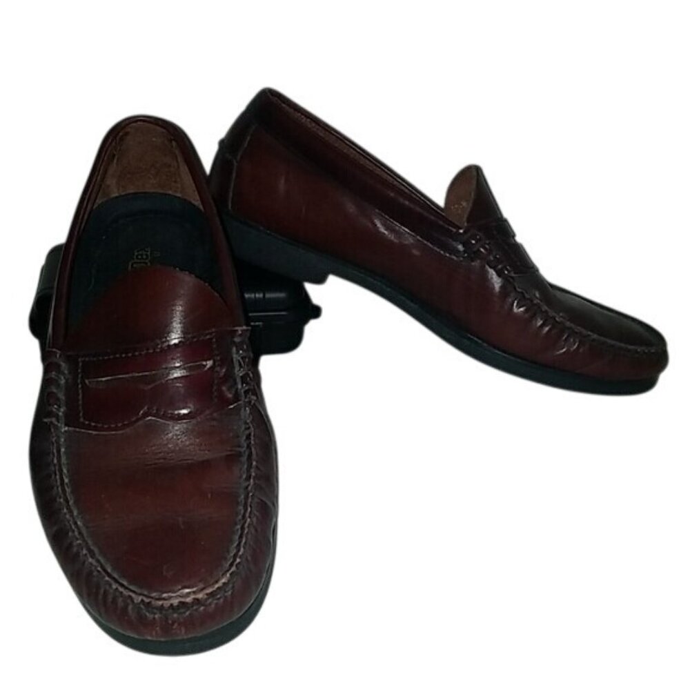 Dexter Mens Leather Loafers Brown Slip-On Dress Shoes Size 10 M